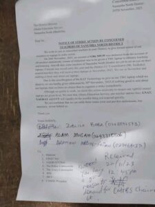 Teachers of a particular district threatens a strike action